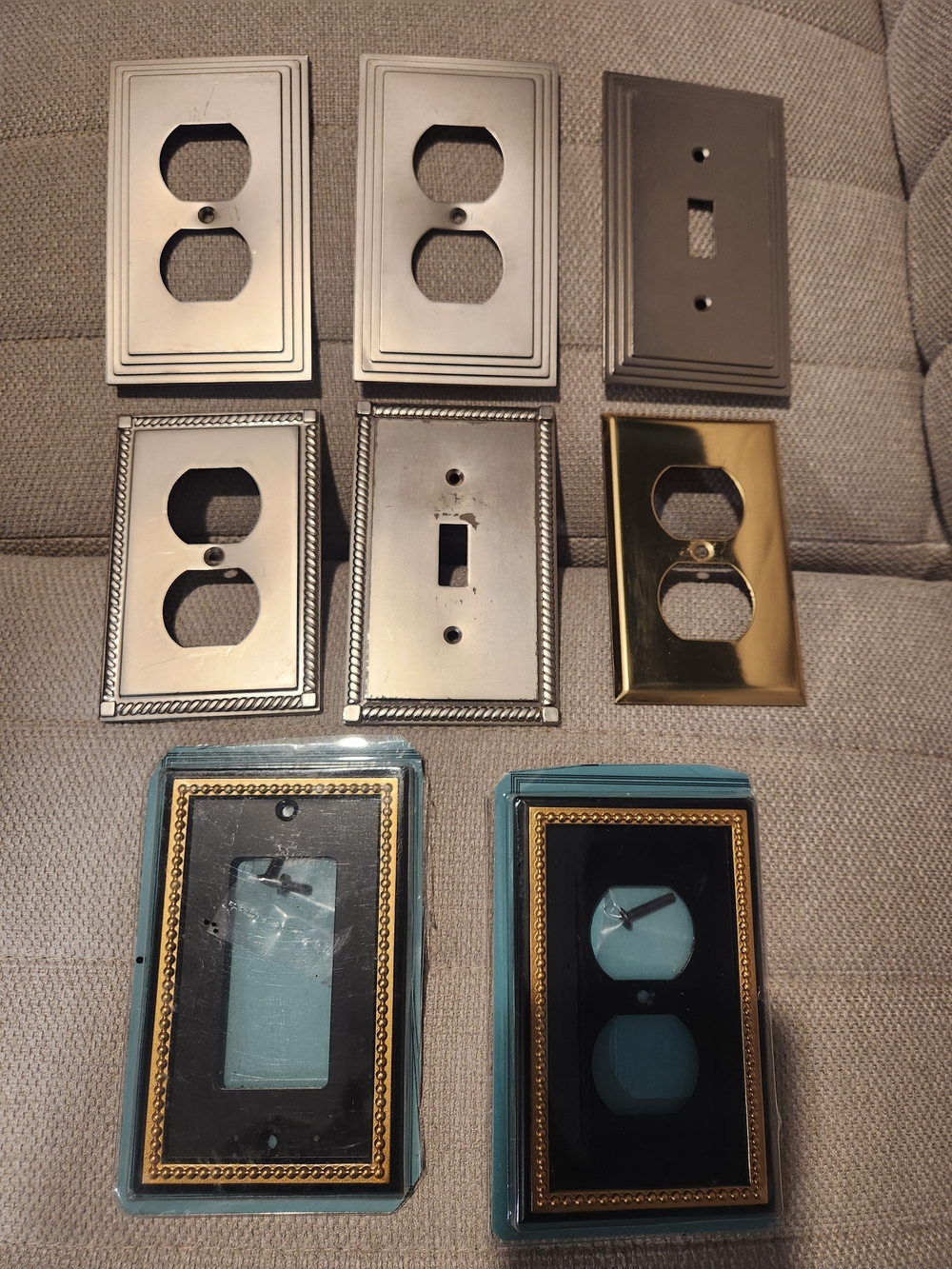 8pcs Metal Outlet/Switch COVERS